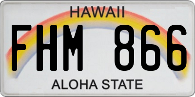 HI license plate FHM866