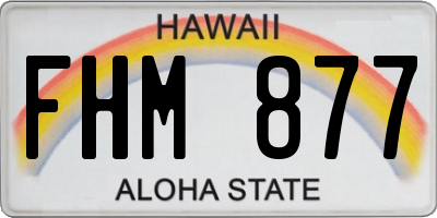 HI license plate FHM877