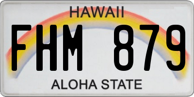 HI license plate FHM879