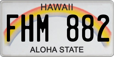 HI license plate FHM882