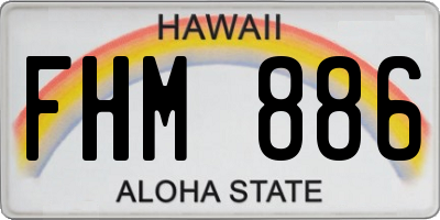 HI license plate FHM886