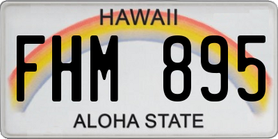 HI license plate FHM895