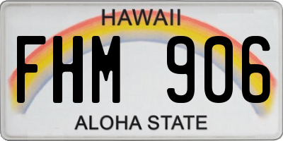 HI license plate FHM906