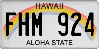 HI license plate FHM924