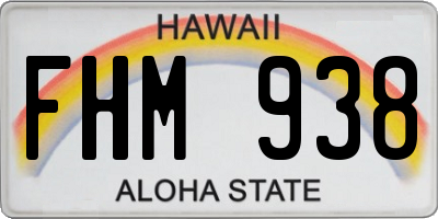 HI license plate FHM938