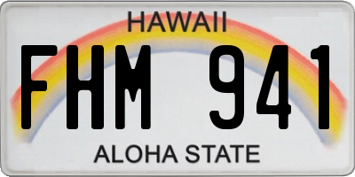 HI license plate FHM941