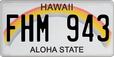 HI license plate FHM943