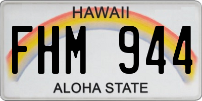 HI license plate FHM944
