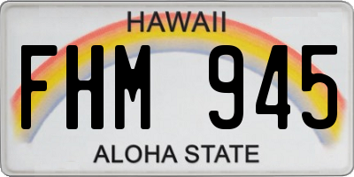 HI license plate FHM945