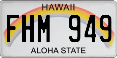 HI license plate FHM949