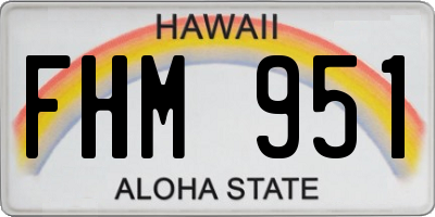 HI license plate FHM951