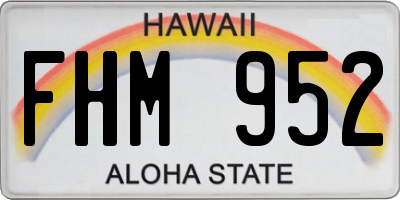 HI license plate FHM952
