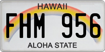 HI license plate FHM956