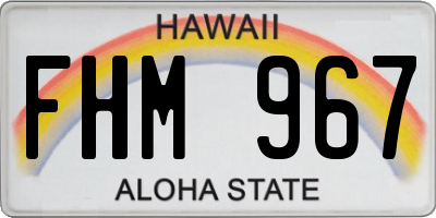 HI license plate FHM967