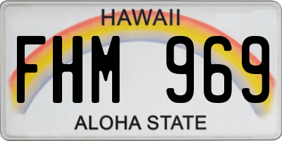 HI license plate FHM969