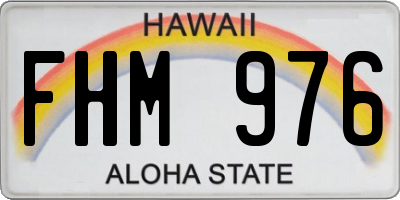 HI license plate FHM976