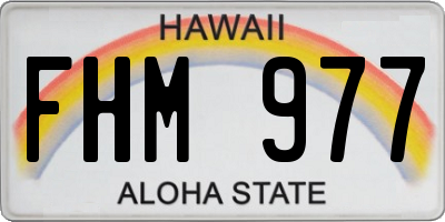 HI license plate FHM977