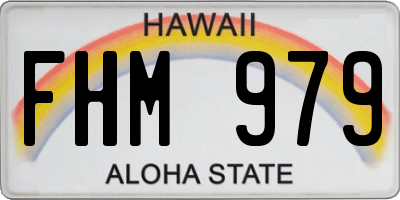 HI license plate FHM979