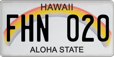 HI license plate FHN020