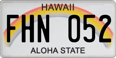 HI license plate FHN052