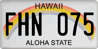 HI license plate FHN075
