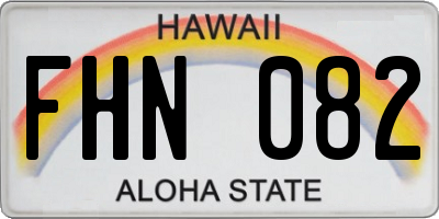 HI license plate FHN082