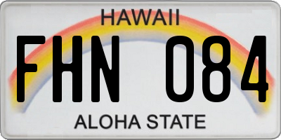 HI license plate FHN084