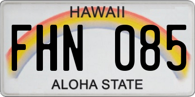 HI license plate FHN085