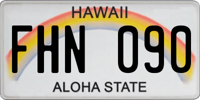 HI license plate FHN090