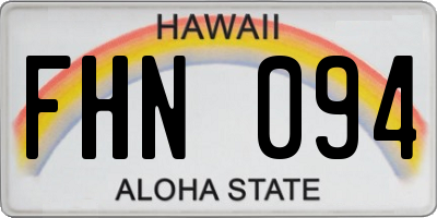 HI license plate FHN094