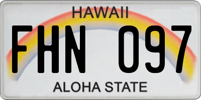HI license plate FHN097