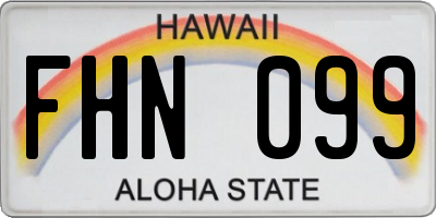 HI license plate FHN099