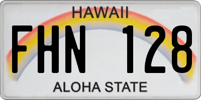 HI license plate FHN128