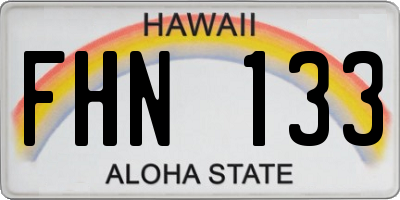 HI license plate FHN133