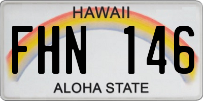 HI license plate FHN146