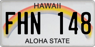 HI license plate FHN148