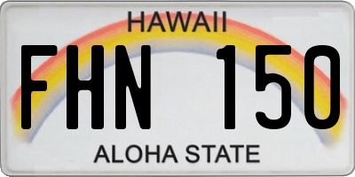 HI license plate FHN150