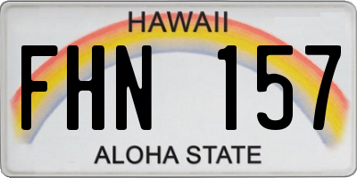 HI license plate FHN157
