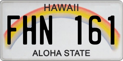 HI license plate FHN161