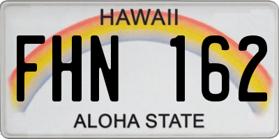HI license plate FHN162