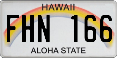 HI license plate FHN166