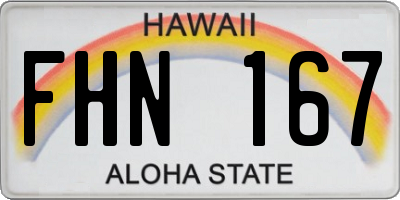 HI license plate FHN167
