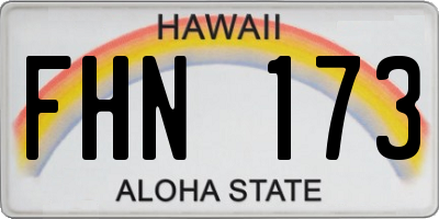 HI license plate FHN173
