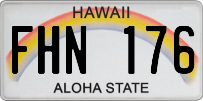 HI license plate FHN176