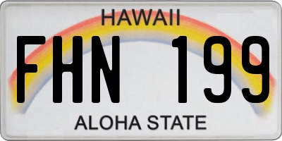 HI license plate FHN199