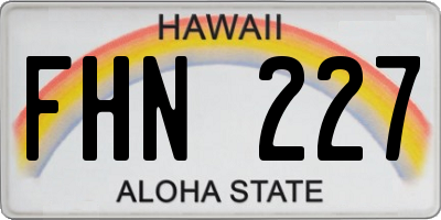 HI license plate FHN227