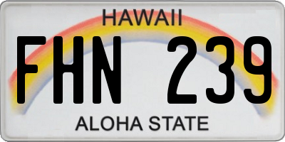 HI license plate FHN239