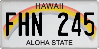 HI license plate FHN245