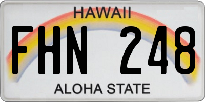 HI license plate FHN248
