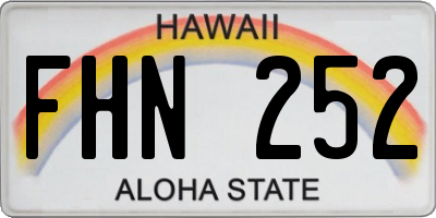 HI license plate FHN252